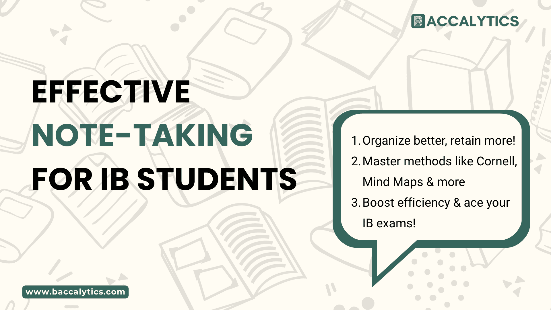 Effective Note-Taking For IB Students Organize better, retain more! Master methods like Cornell, Mind Maps & more Boost efficiency & ace your IB exams!